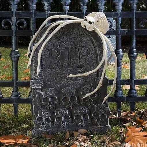 Party City Tombstones & Fencing|Skulls Tombstone Decoration