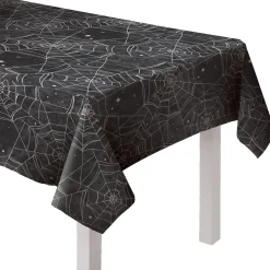 Party City Tableware & Serveware|Spiderweb Night Flannel-Backed Vinyl Tablecloth, 54In X 108In