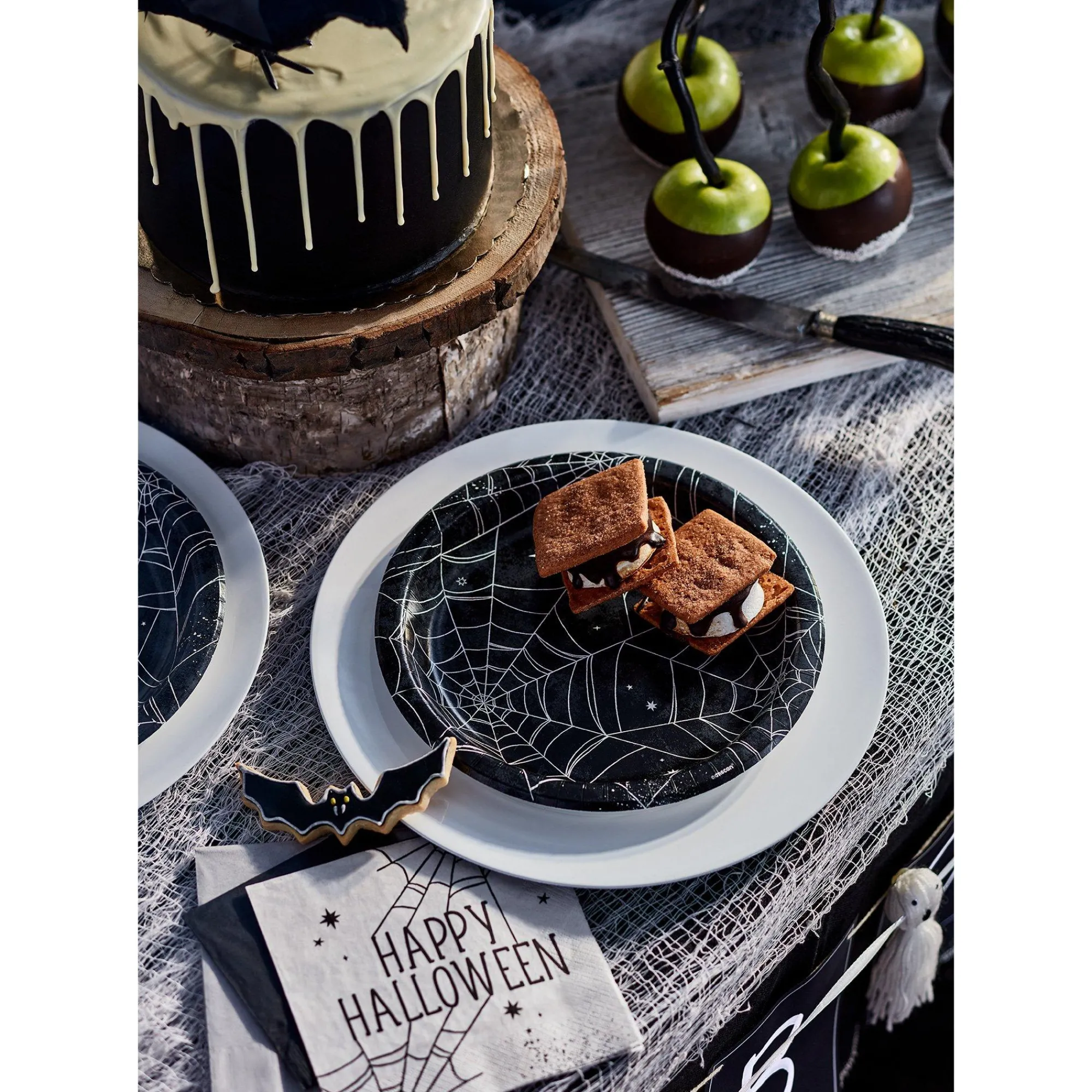 Party City Tableware & Serveware|Spiderweb Night Halloween Paper Dinner Plates, 10In, 20Ct