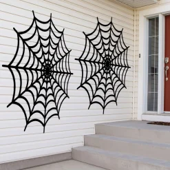 Party City Window & Wall Décor|Spiderweb Plastic Decorations, 5.4Ft, 2Ct