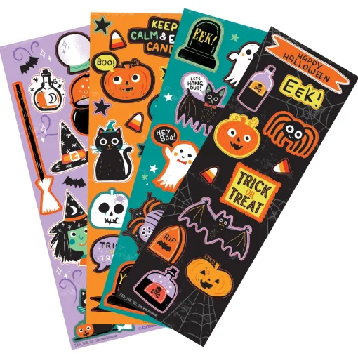 Party City Spooky Friends|Spooky Friends Halloween Stickers, 4 Sheets