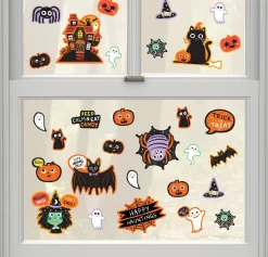 Party City Window & Wall Décor|Spooky Friends Halloween Cardstock Cutouts, 30Pc