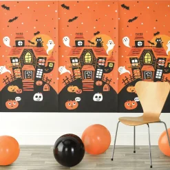 Party City Door Décor & Signs|Spooky Friends Plastic Scene Setter Room Roll, 40Ft