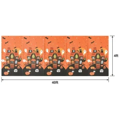 Party City Door Décor & Signs|Spooky Friends Plastic Scene Setter Room Roll, 40Ft