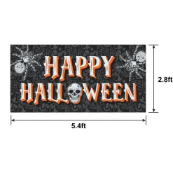 Party City Window & Wall Décor|Wicked Hauntings Plastic Horizontal Banner, 5.4Ft X 2.8Ft